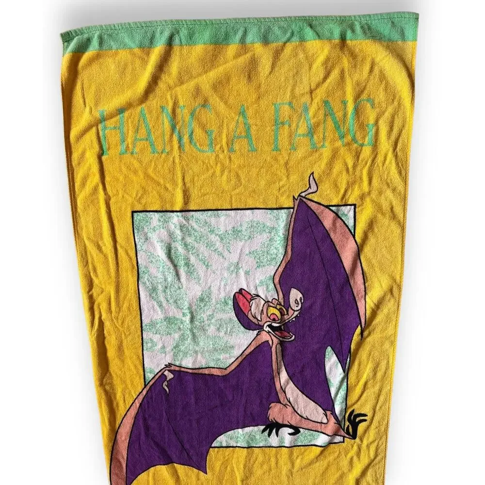 Rare Batty Koda Robin Williams FernGully Last Rainforest Towel Beach Hang Fang